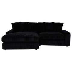 Blaine Black Upholstered Reversible Chaise Sectional Sofa - Ornate Home