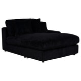 Blaine Black Upholstered Reversible Chaise Sectional Sofa - Ornate Home