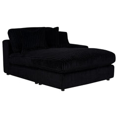 Blaine Black Upholstered Reversible Chaise Sectional Sofa - Ornate Home