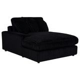 Blaine Black Upholstered Reversible Chaise Sectional Sofa - Ornate Home
