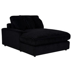 Blaine Black Upholstered Reversible Chaise Sectional Sofa - Ornate Home