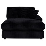 Blaine Black Upholstered Reversible Chaise Sectional Sofa - Ornate Home