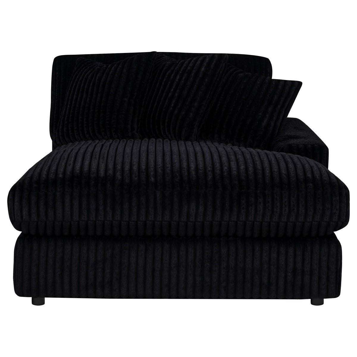 Blaine Black Upholstered Reversible Chaise Sectional Sofa - Ornate Home
