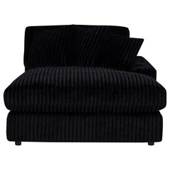 Blaine Black Upholstered Reversible Chaise Sectional Sofa - Ornate Home