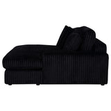 Blaine Black Upholstered Reversible Chaise Sectional Sofa - Ornate Home