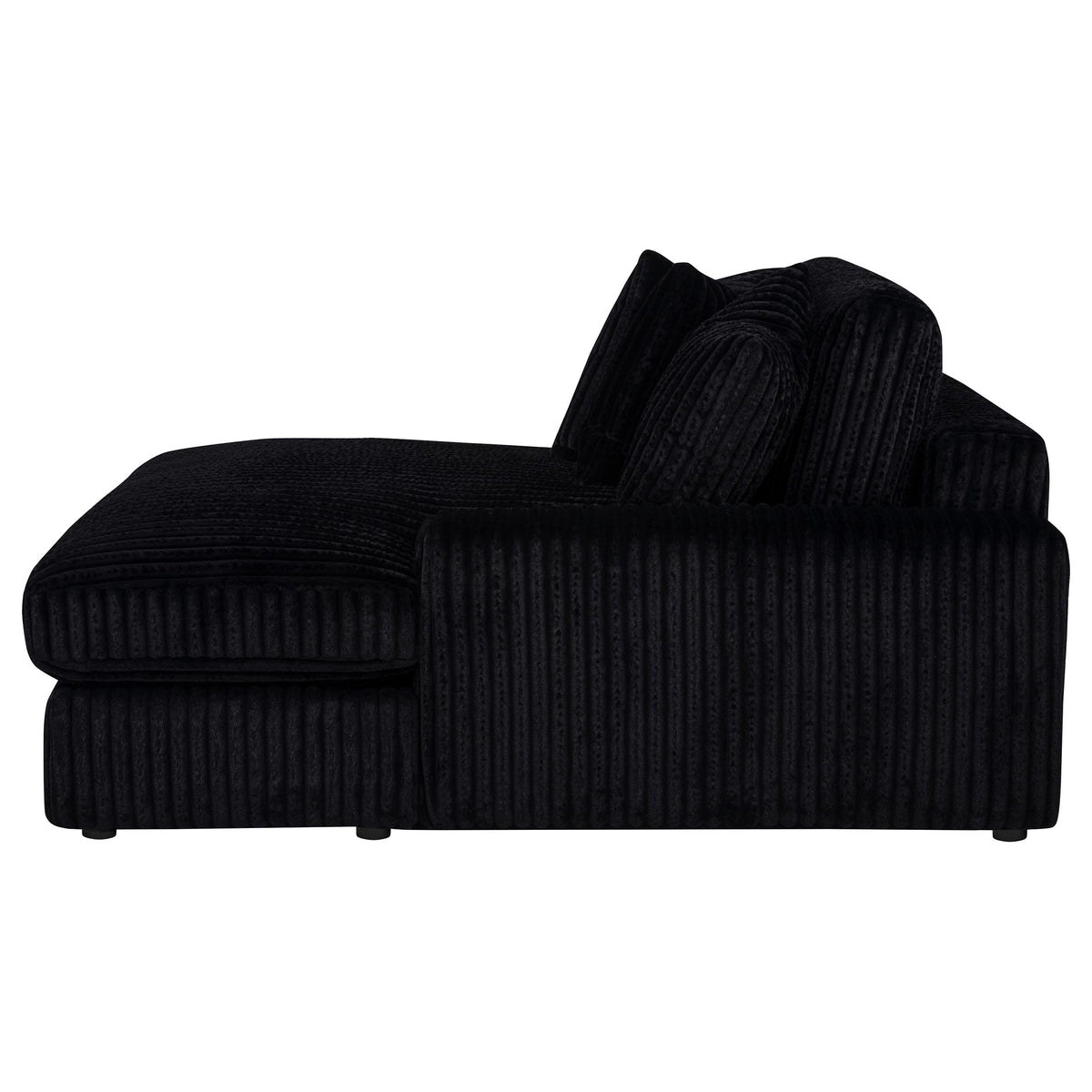 Blaine Black Upholstered Reversible Chaise Sectional Sofa - Ornate Home