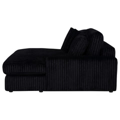 Blaine Black Upholstered Reversible Chaise Sectional Sofa - Ornate Home
