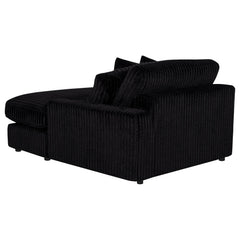 Blaine Black Upholstered Reversible Chaise Sectional Sofa - Ornate Home