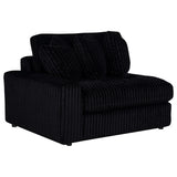 Blaine Black Upholstered Reversible Chaise Sectional Sofa - Ornate Home