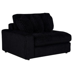 Blaine Black Upholstered Reversible Chaise Sectional Sofa - Ornate Home