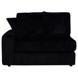 Blaine Black Upholstered Reversible Chaise Sectional Sofa - Ornate Home