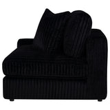 Blaine Black Upholstered Reversible Chaise Sectional Sofa - Ornate Home