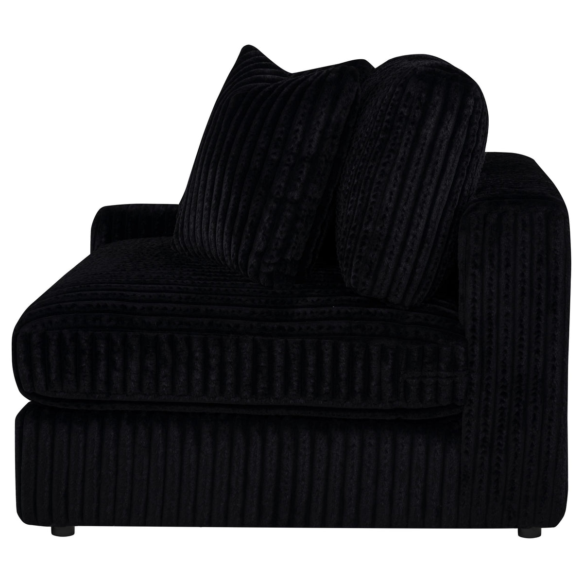 Blaine Black Upholstered Reversible Chaise Sectional Sofa - Ornate Home