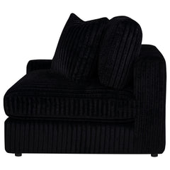 Blaine Black Upholstered Reversible Chaise Sectional Sofa - Ornate Home