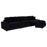Blaine Black Upholstered Reversible Chaise Sectional Sofa - Ornate Home