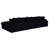 Blaine Black Upholstered Reversible Chaise Sectional Sofa - Ornate Home