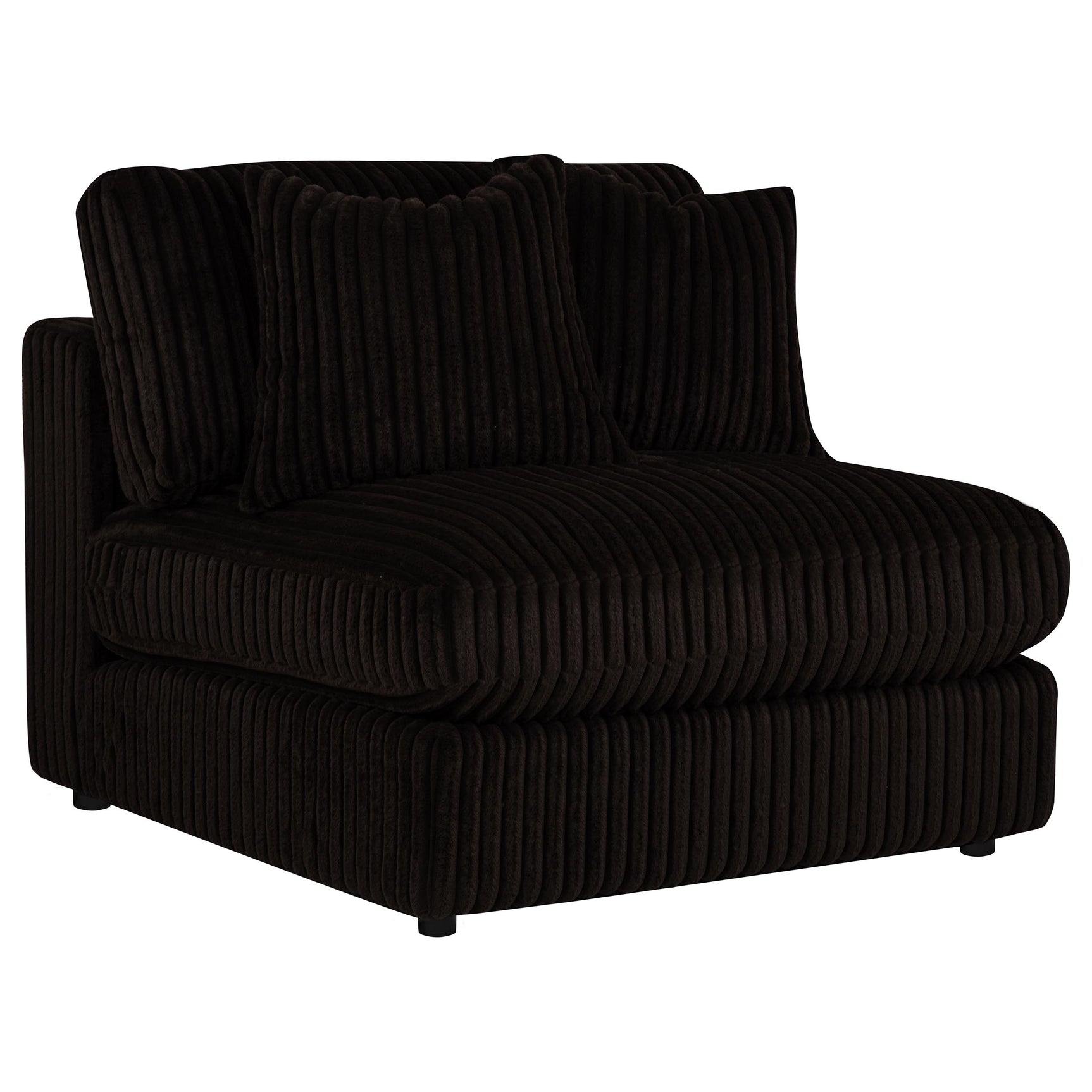 Blaine Chocolate Upholstered Armless Chair - Ornate Home