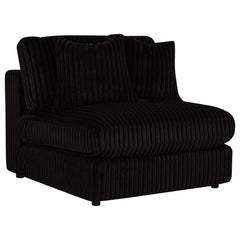 Blaine Chocolate Upholstered Armless Chair - Ornate Home
