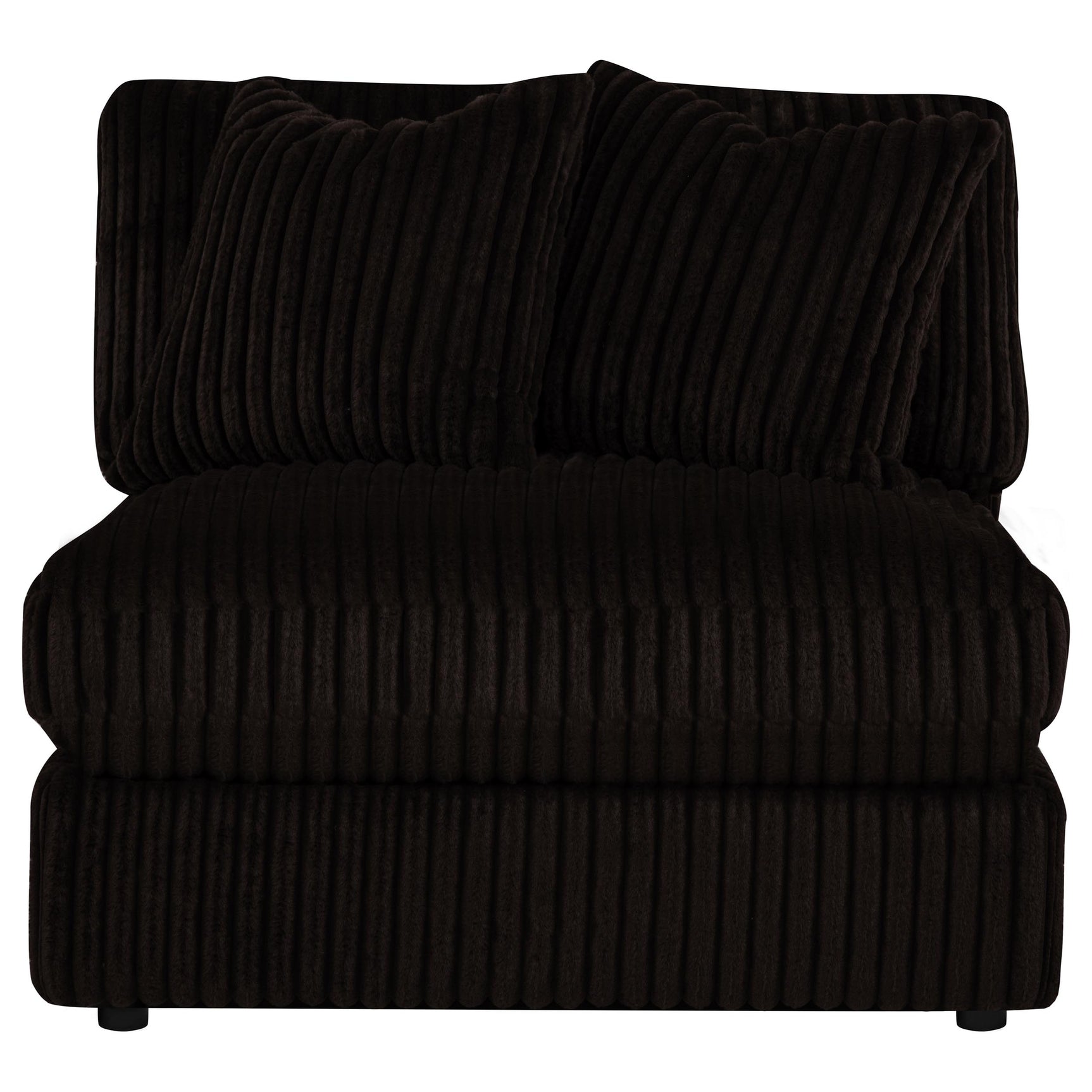 Blaine Chocolate Upholstered Armless Chair - Ornate Home