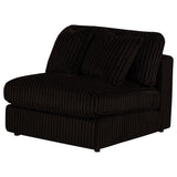 Blaine Chocolate Upholstered Armless Chair - Ornate Home