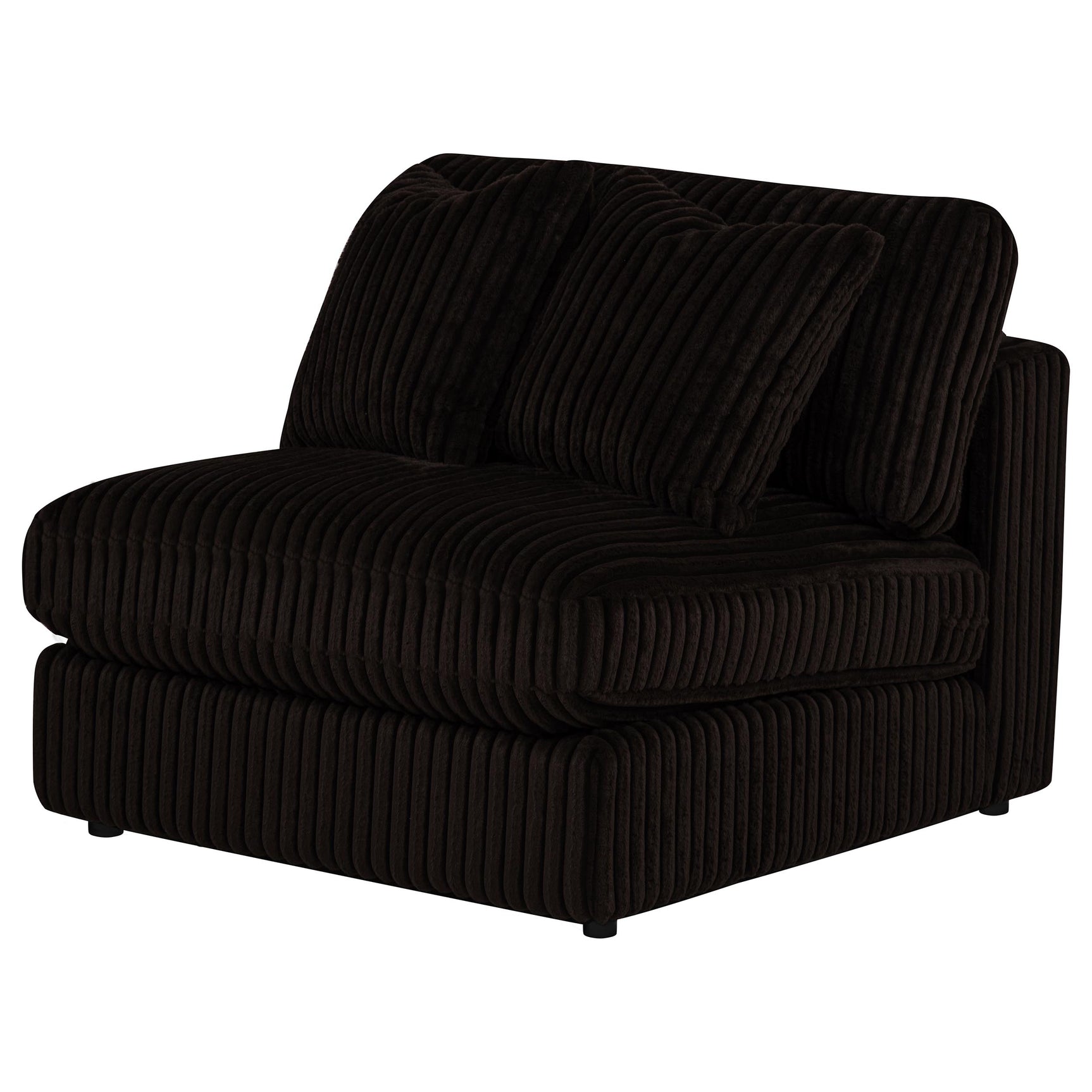 Blaine Chocolate Upholstered Armless Chair - Ornate Home