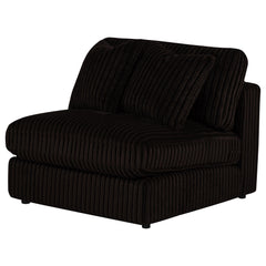 Blaine Chocolate Upholstered Armless Chair - Ornate Home