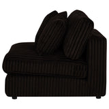 Blaine Chocolate Upholstered Armless Chair - Ornate Home