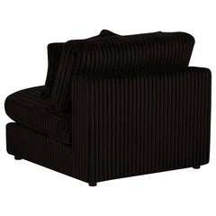 Blaine Chocolate Upholstered Armless Chair - Ornate Home