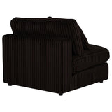 Blaine Chocolate Upholstered Armless Chair - Ornate Home