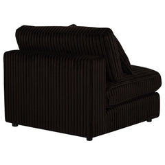 Blaine Chocolate Upholstered Armless Chair - Ornate Home