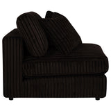 Blaine Chocolate Upholstered Armless Chair - Ornate Home
