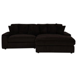 Blaine Chocolate Upholstered Reversible Chaise Sectional Sofa - Ornate Home