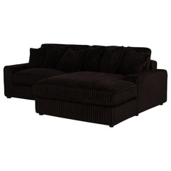 Blaine Chocolate Upholstered Reversible Chaise Sectional Sofa - Ornate Home