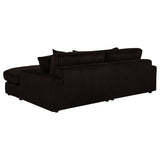 Blaine Chocolate Upholstered Reversible Chaise Sectional Sofa - Ornate Home