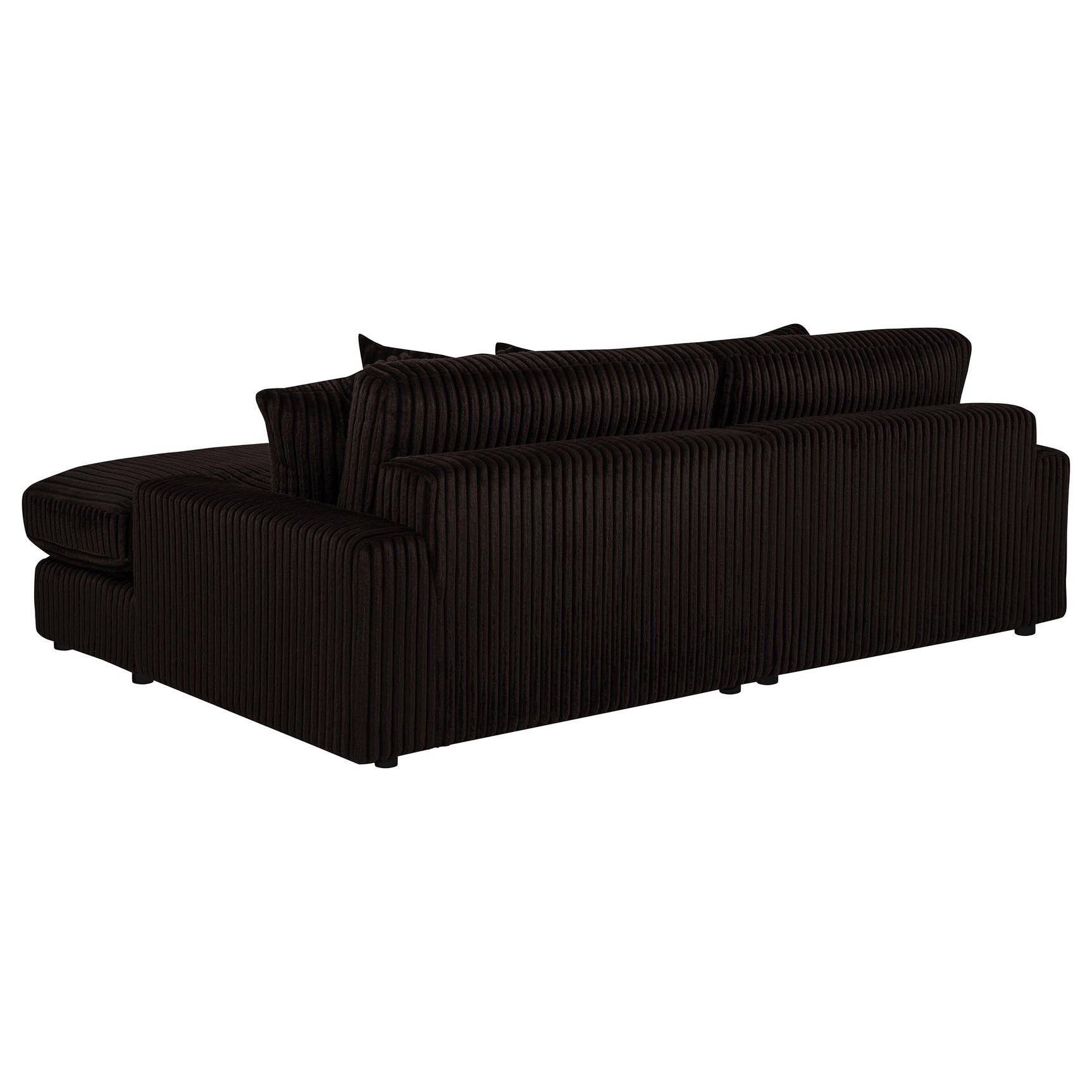 Blaine Chocolate Upholstered Reversible Chaise Sectional Sofa - Ornate Home