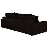 Blaine Chocolate Upholstered Reversible Chaise Sectional Sofa - Ornate Home