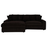 Blaine Chocolate Upholstered Reversible Chaise Sectional Sofa - Ornate Home