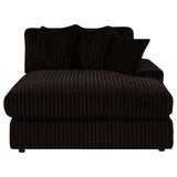 Blaine Chocolate Upholstered Reversible Chaise Sectional Sofa - Ornate Home