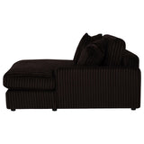 Blaine Chocolate Upholstered Reversible Chaise Sectional Sofa - Ornate Home