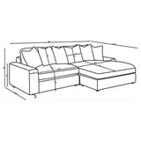 Blaine Chocolate Upholstered Reversible Chaise Sectional Sofa - Ornate Home