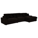 Blaine Chocolate Upholstered Reversible Chaise Sectional Sofa - Ornate Home