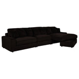 Blaine Chocolate Upholstered Reversible Chaise Sectional Sofa - Ornate Home