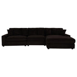Blaine Chocolate Upholstered Reversible Chaise Sectional Sofa - Ornate Home