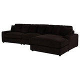 Blaine Chocolate Upholstered Reversible Chaise Sectional Sofa - Ornate Home