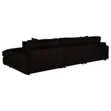 Blaine Chocolate Upholstered Reversible Chaise Sectional Sofa - Ornate Home