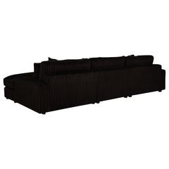 Blaine Chocolate Upholstered Reversible Chaise Sectional Sofa - Ornate Home