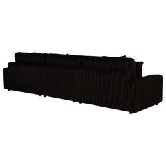 Blaine Chocolate Upholstered Reversible Chaise Sectional Sofa - Ornate Home