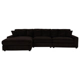 Blaine Chocolate Upholstered Reversible Chaise Sectional Sofa - Ornate Home