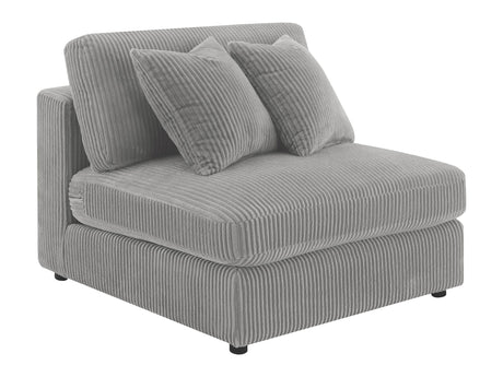 Blaine Fog Armless Chair - Ornate Home