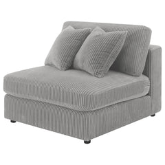 Blaine Fog Armless Chair - Ornate Home
